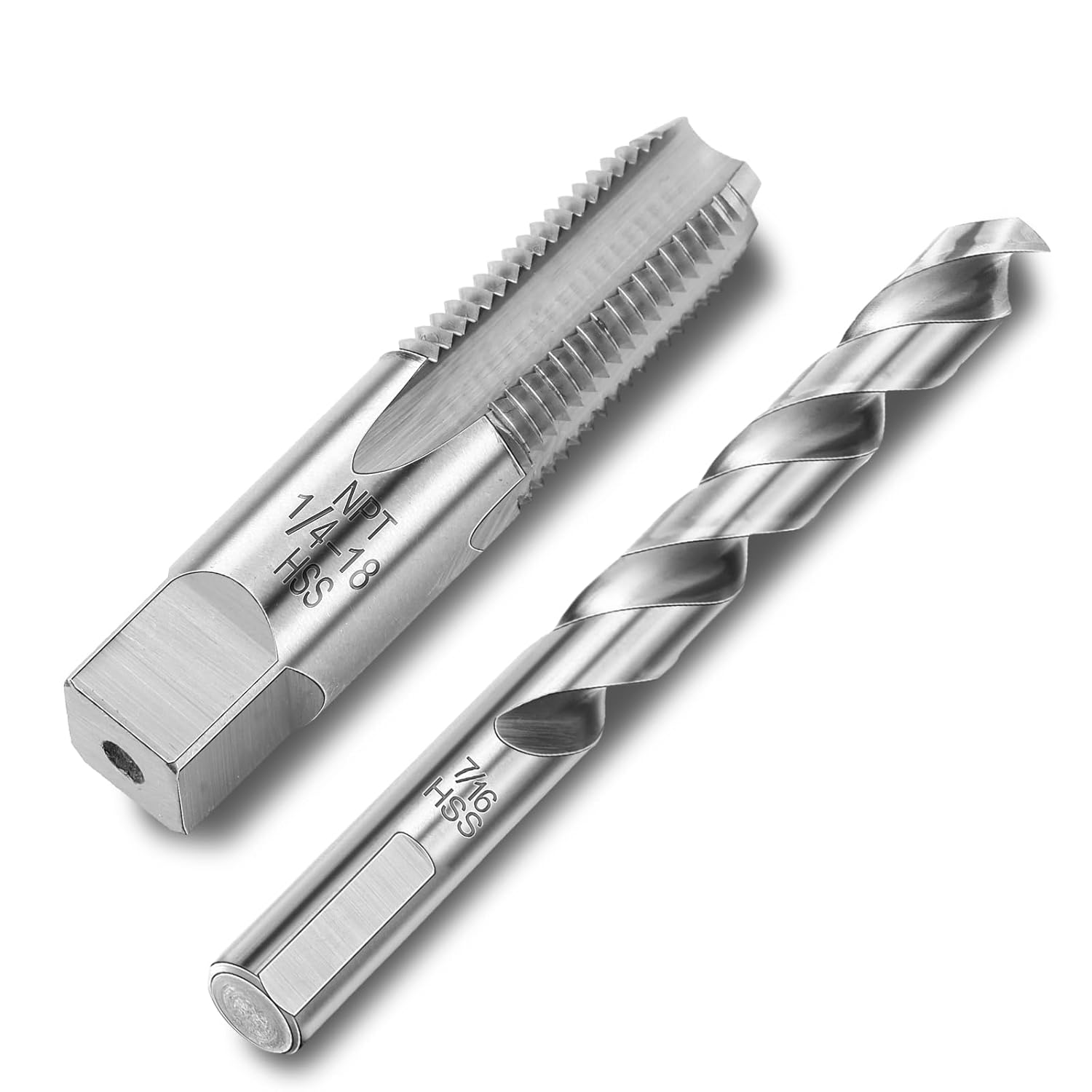 Woodworking Drill Bits - 1/4-18 NPT Tap & 7/16 Drill