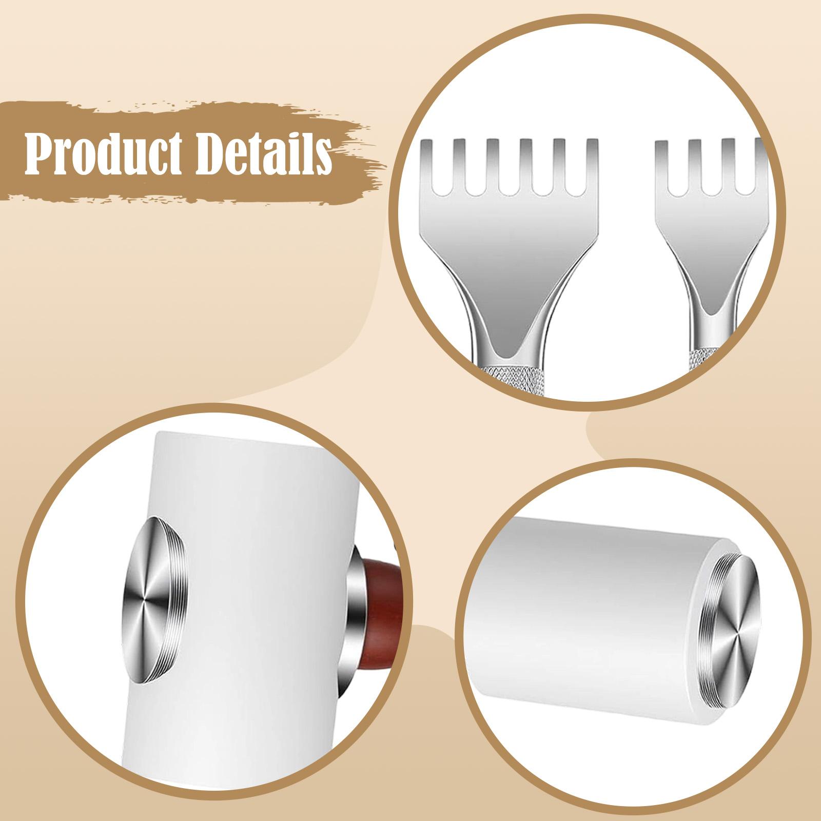 Wooden Mallet Carving - 6x PU Leather Carving Hammer High