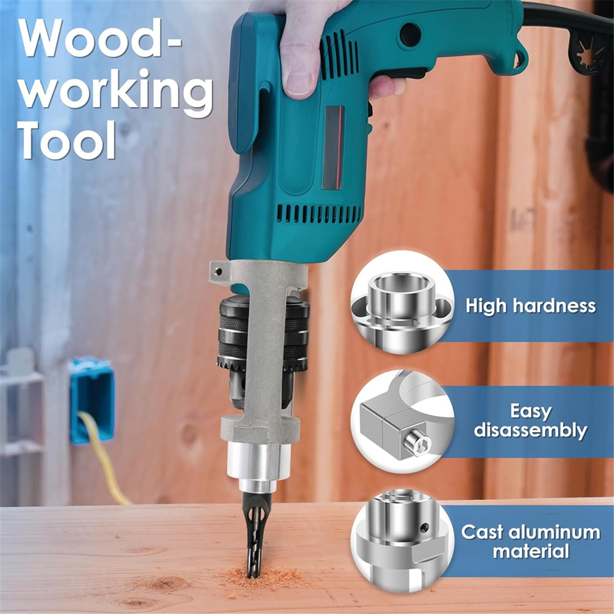 Woodworking Drill Bits - ABNJ Square Hole Drill Bit Adapter