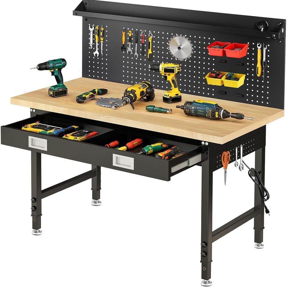 60 Adjustable Workbench with D - مراجعة Woodworking Or Woodworking وسعره