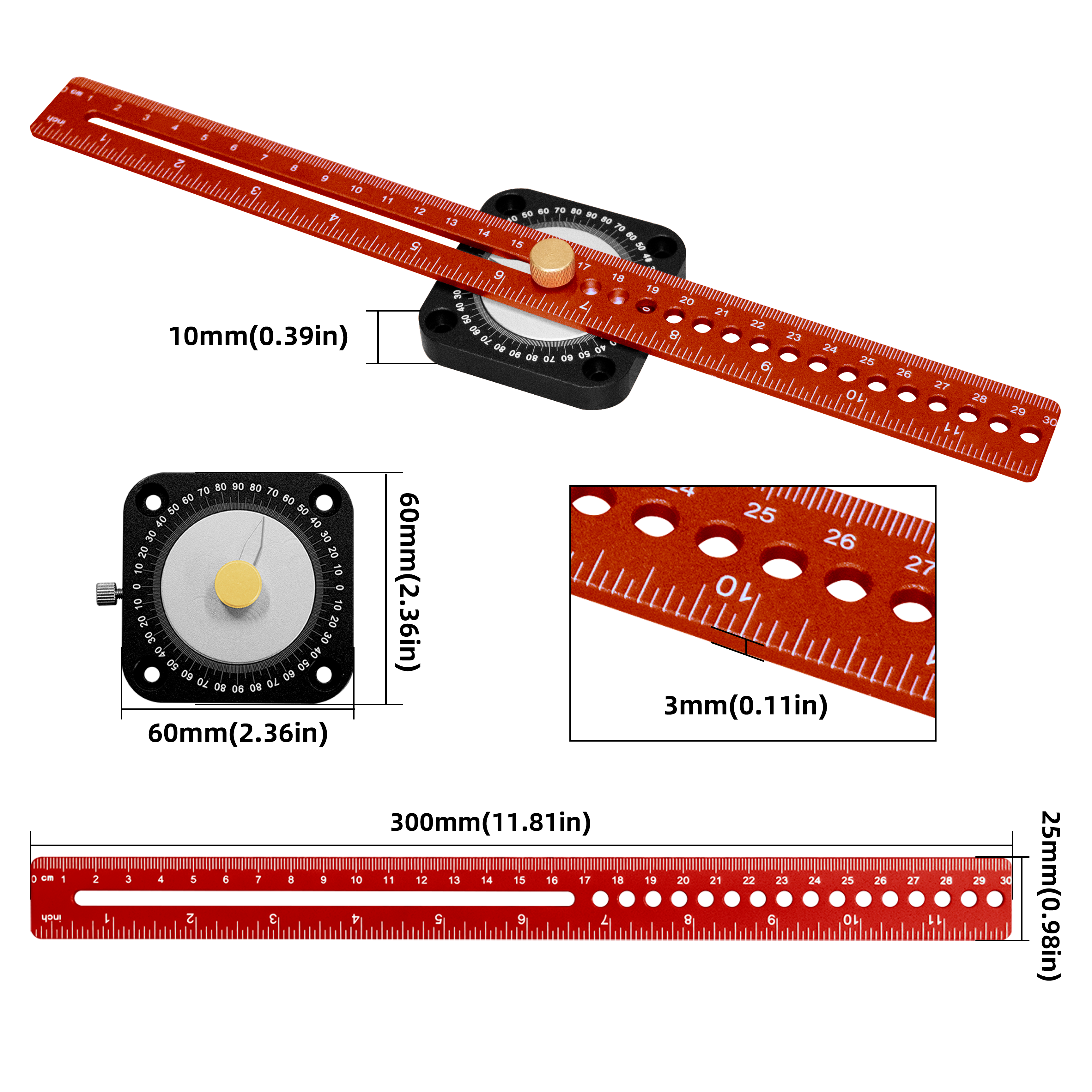 New Woodworking Scriber 360° P - مراجعة Marking Gauge Tool وسعره