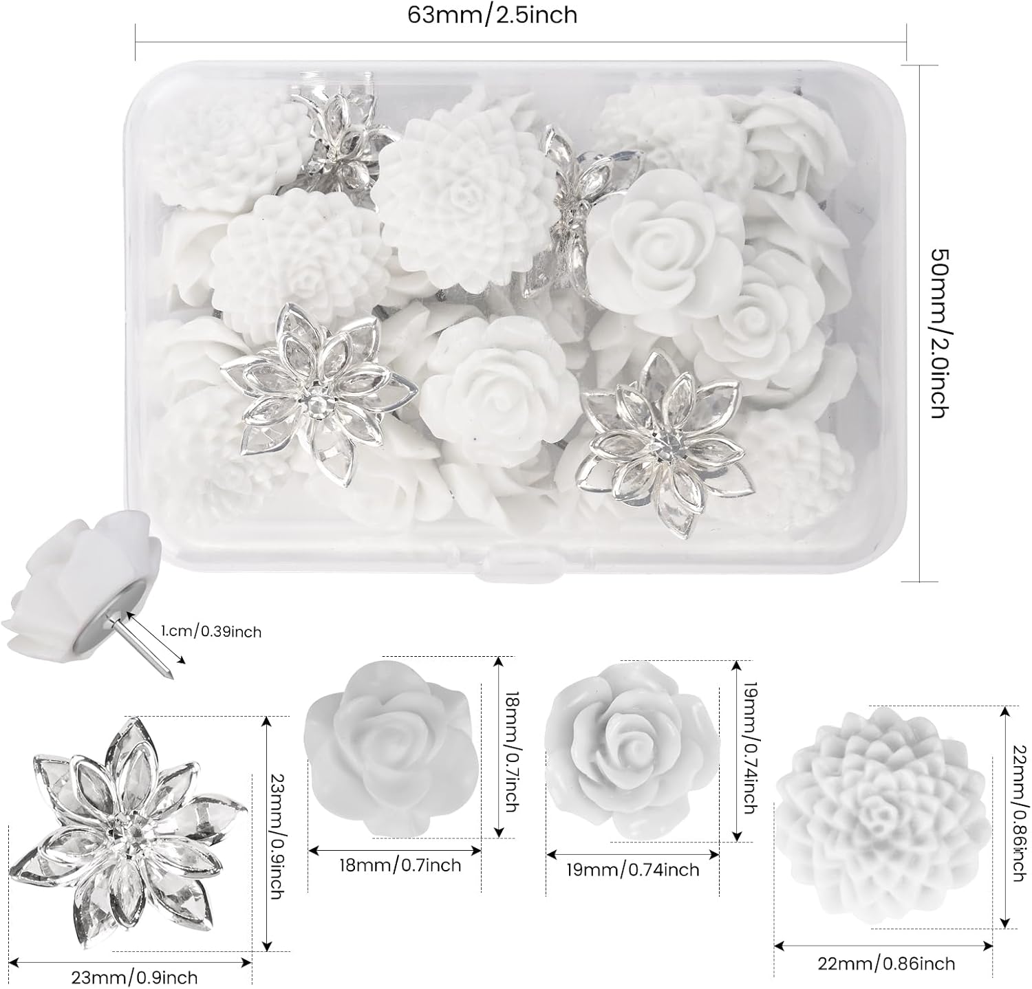 24 White Flower Decorative Pus - مراجعة Woodworking Or Woodworking وسعره