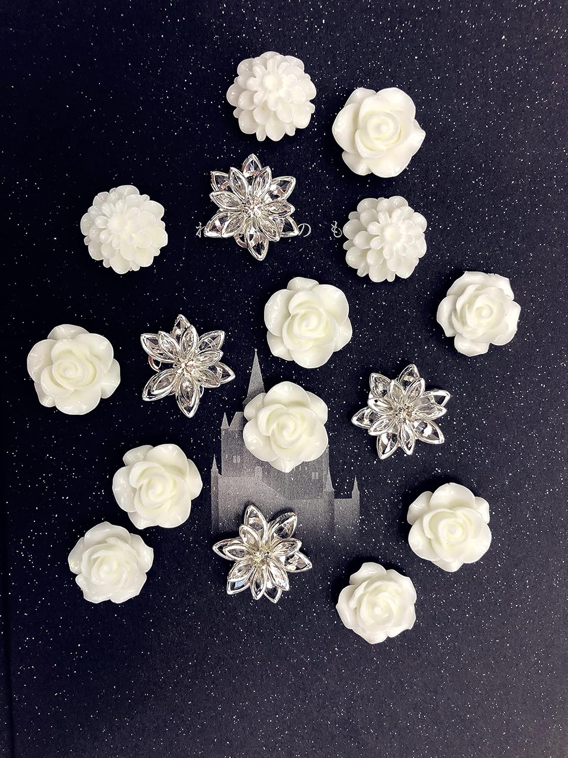 24 White Flower Decorative Pus - مراجعة Woodworking Or Woodworking وسعره