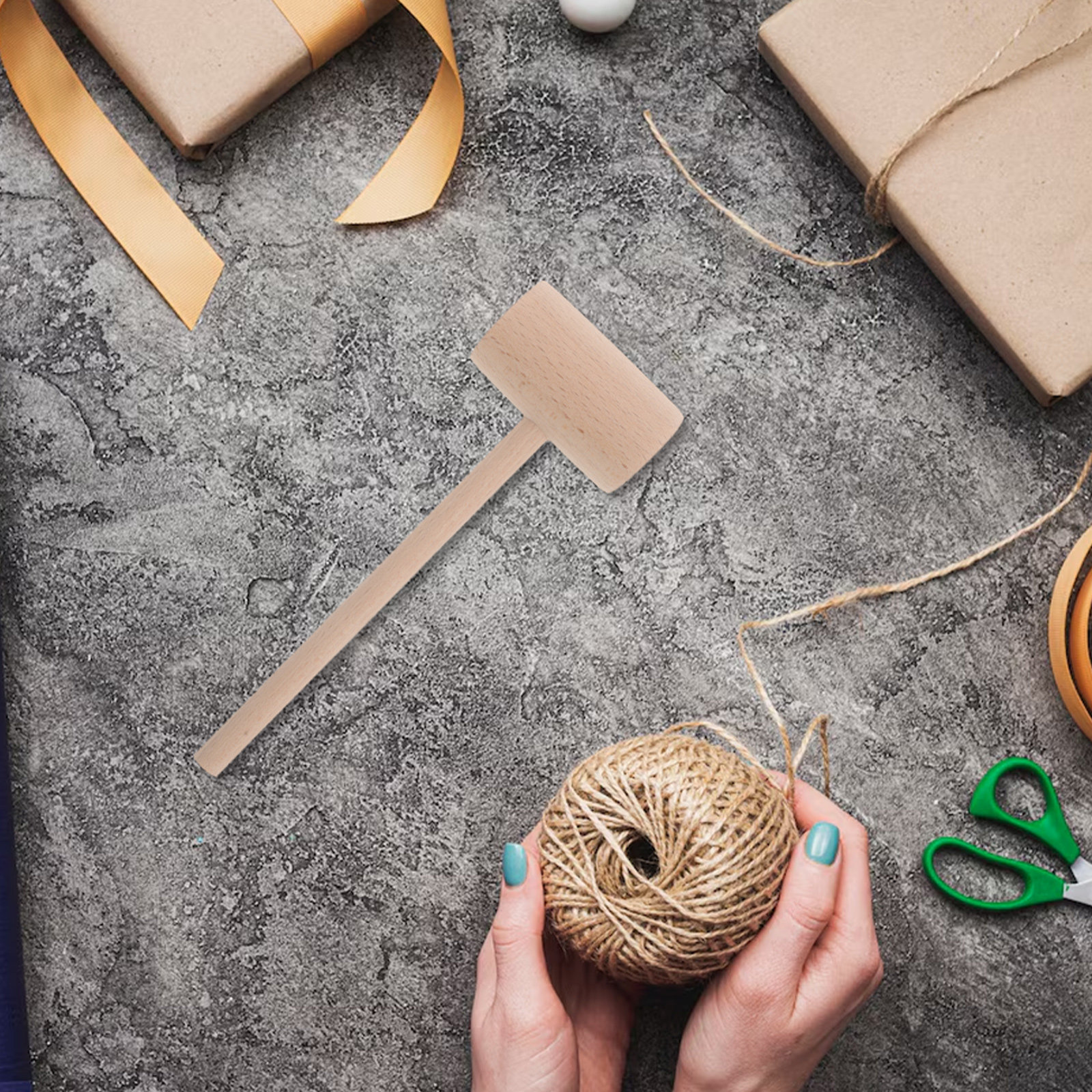 Wooden Crafting Hammer DIY Woo - مراجعة Wooden Mallet Carving وسعره