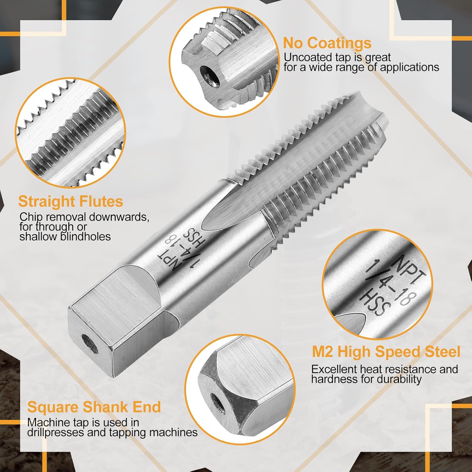 1/4-18 NPT Tap & 7/16 Drill Bi - مراجعة Woodworking Drill Bits وسعره