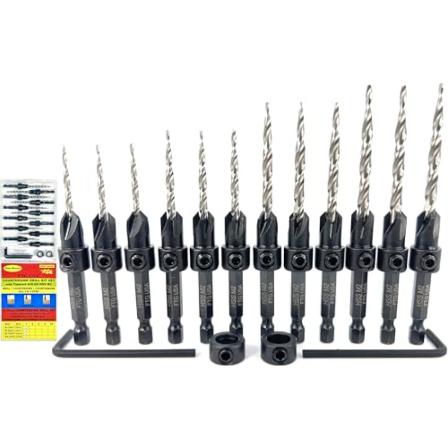 Countersink Drill Bit Set # 7/ - مراجعة Woodworking Drill Bits وسعره