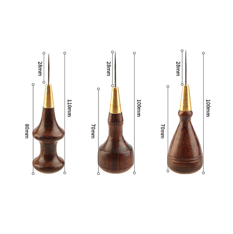 1Pcs Wooden Handle Awls Leathe - مراجعة Woodworking Shoes وسعره
