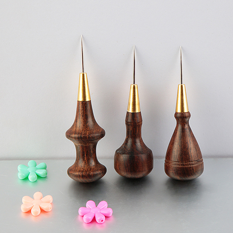 1Pcs Wooden Handle Awls Leathe - مراجعة Woodworking Shoes وسعره