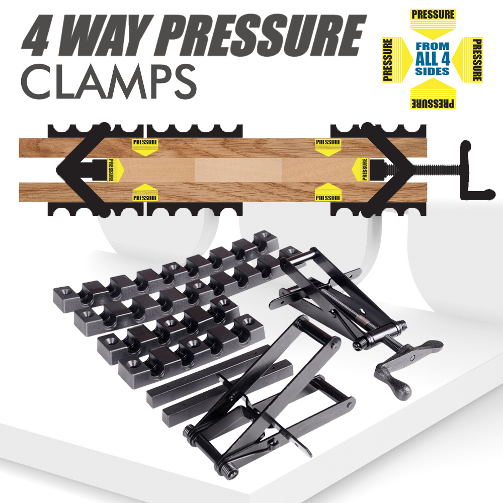 4 Way Pressure Clamps Set Cust - مراجعة Woodworking Z Clips وسعره