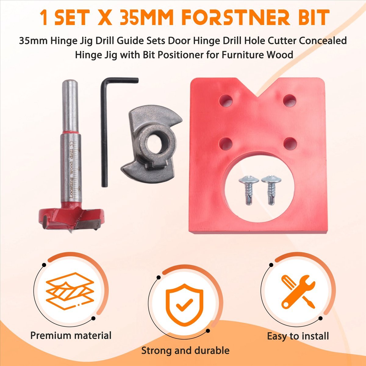 [AA49] 35mm Hinge Jig Drill Gu - مراجعة Woodworking Drill Bits وسعره