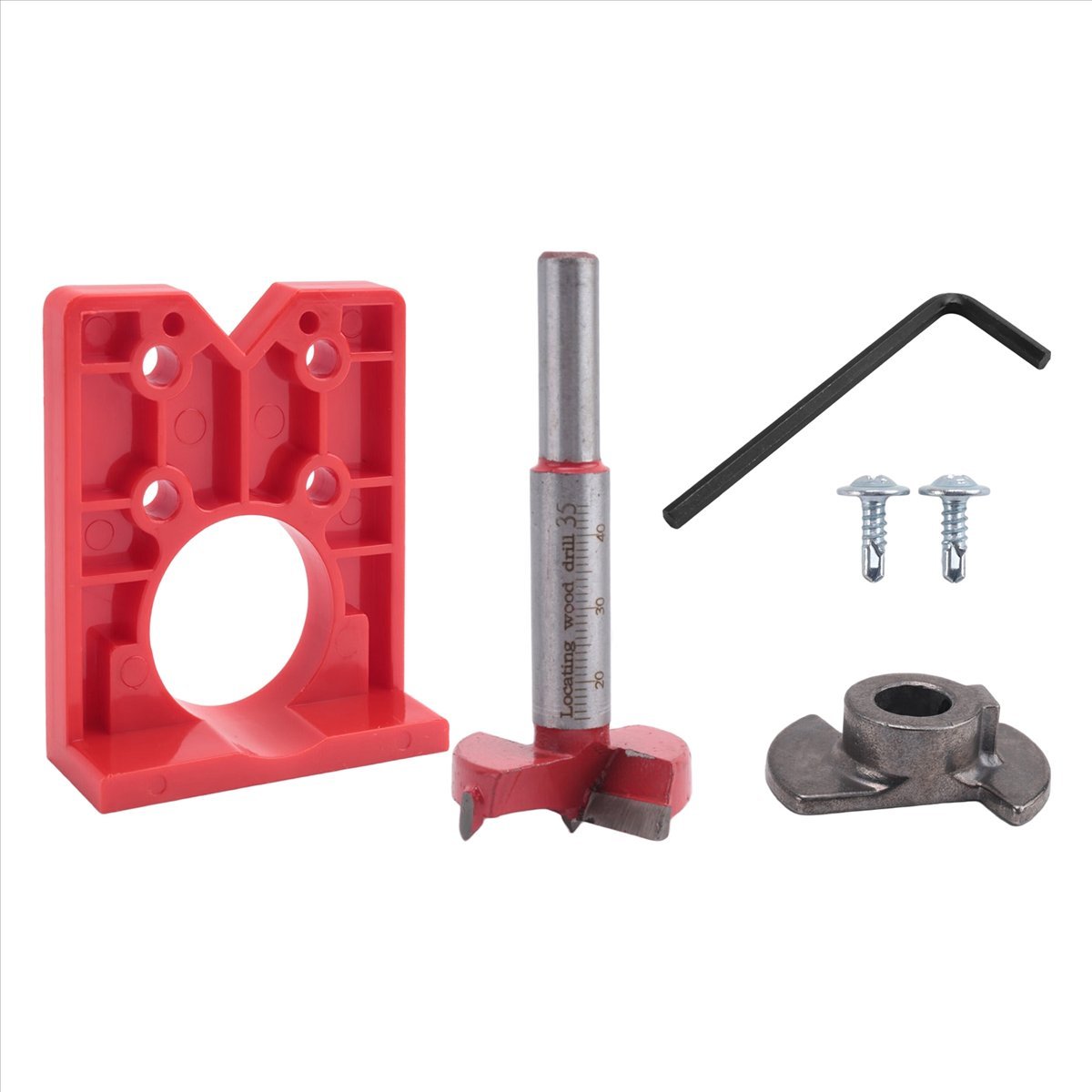 [AA49] 35mm Hinge Jig Drill Gu - مراجعة Woodworking Drill Bits وسعره