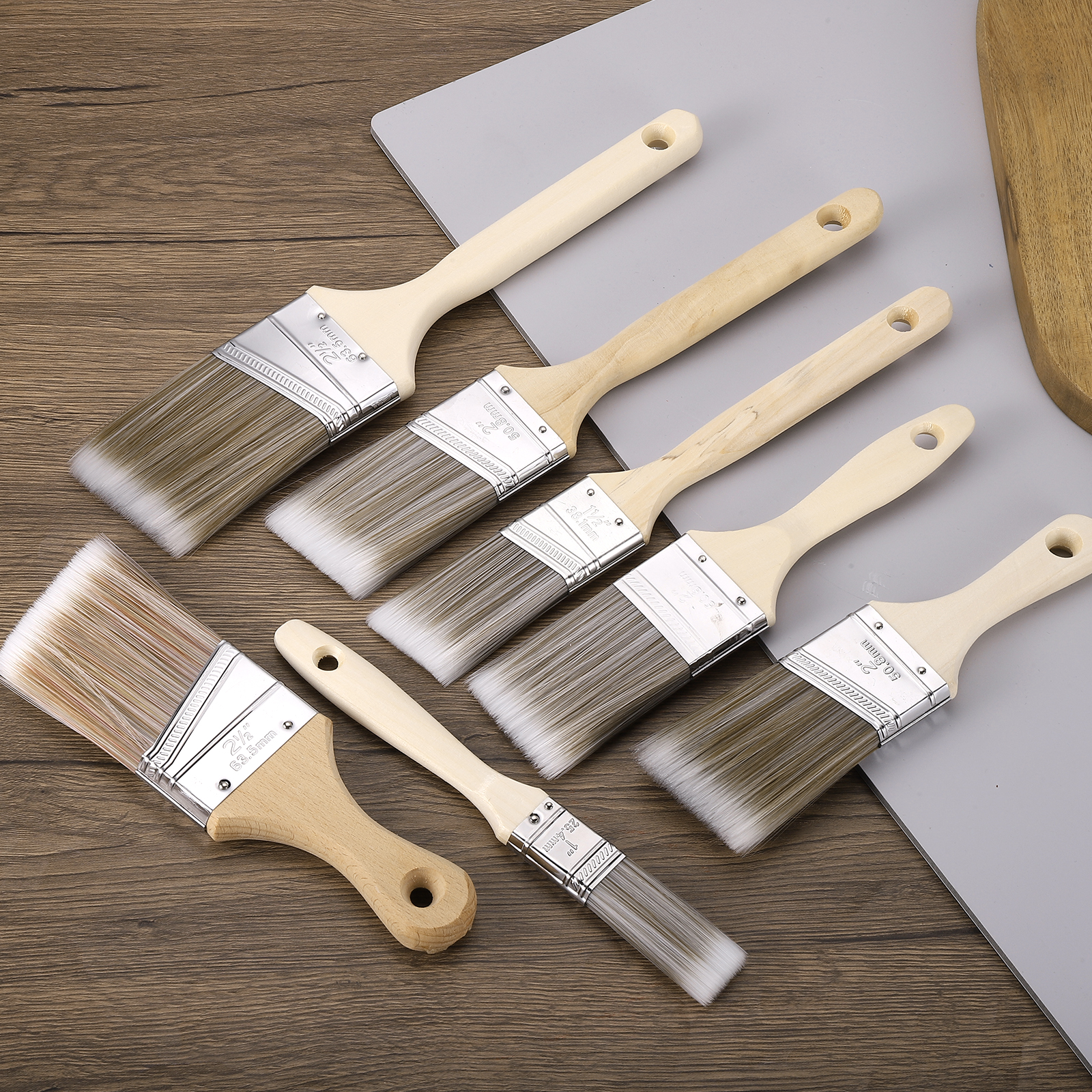 5-12Pcs Paint Brush Flat/Angle - مراجعة Woodworking Oil وسعره
