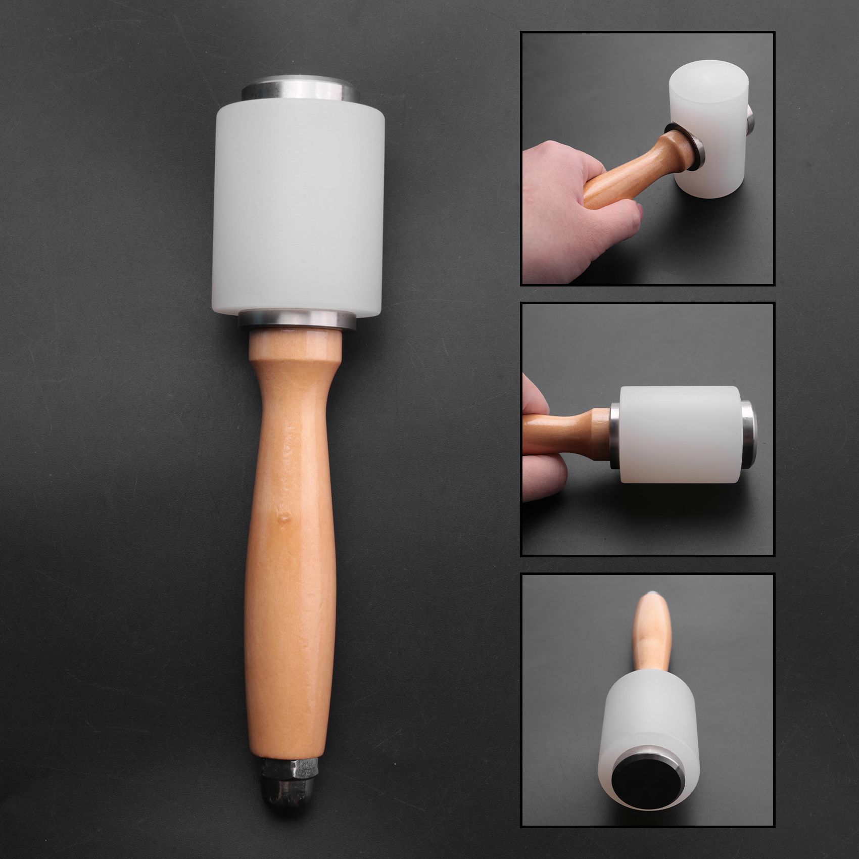 A84X-2 Pcs Leather Carving Ham - مراجعة Wooden Mallet Carving وسعره
