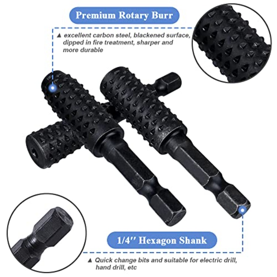10 Pieces Rotary Burr Rasp Set - مراجعة Woodworking Drill Bits وسعره