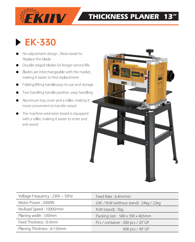 110v/220v Portable Wood Thickn - مراجعة Woodworking Thicknesser وسعره