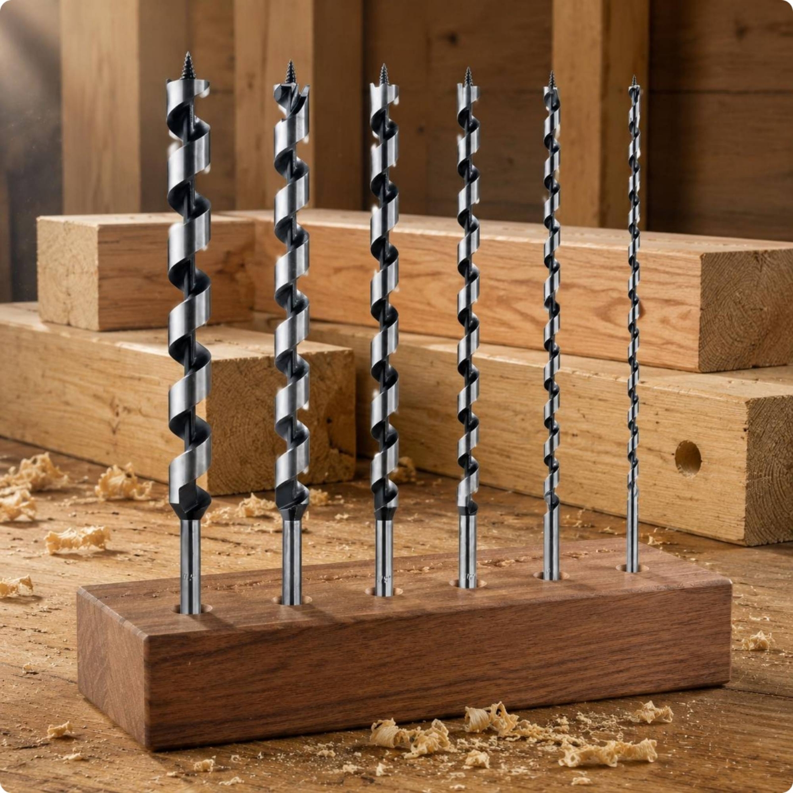6 Pieces Long Auger Bit Set Sp - مراجعة Woodworking Drill Bits وسعره