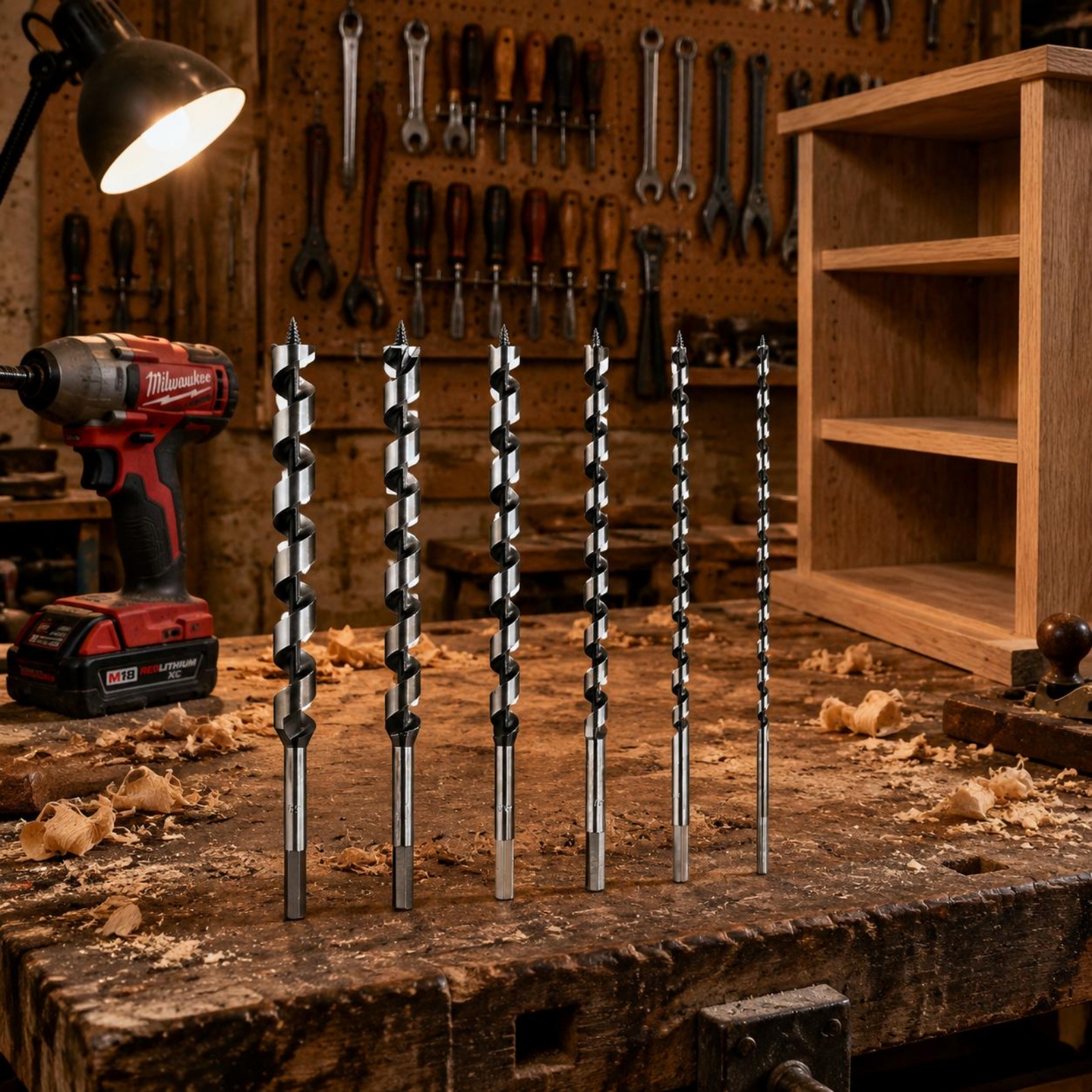 6 Pieces Long Auger Bit Set Sp - مراجعة Woodworking Drill Bits وسعره