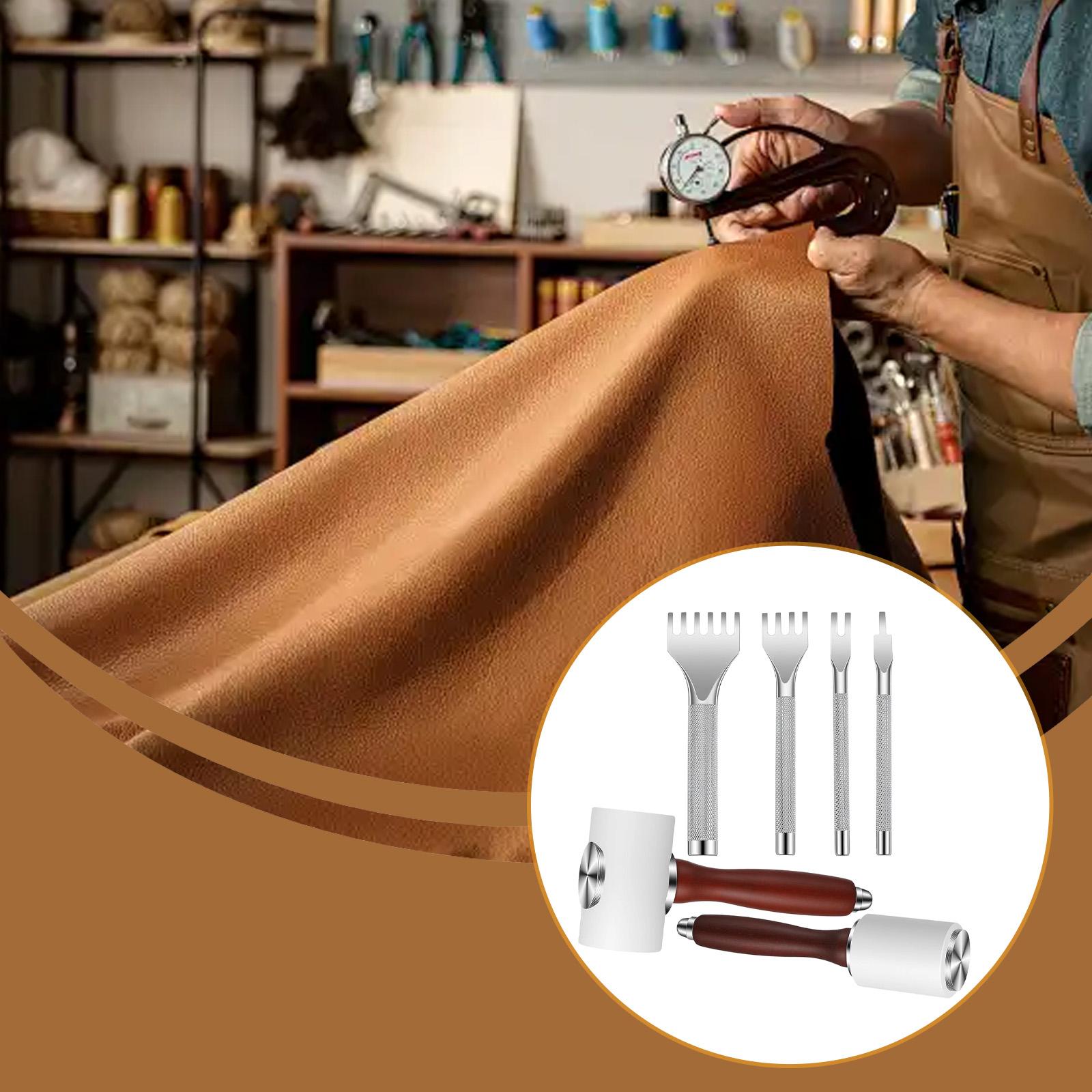 6x PU Leather Carving Hammer H - مراجعة Wooden Mallet Carving وسعره