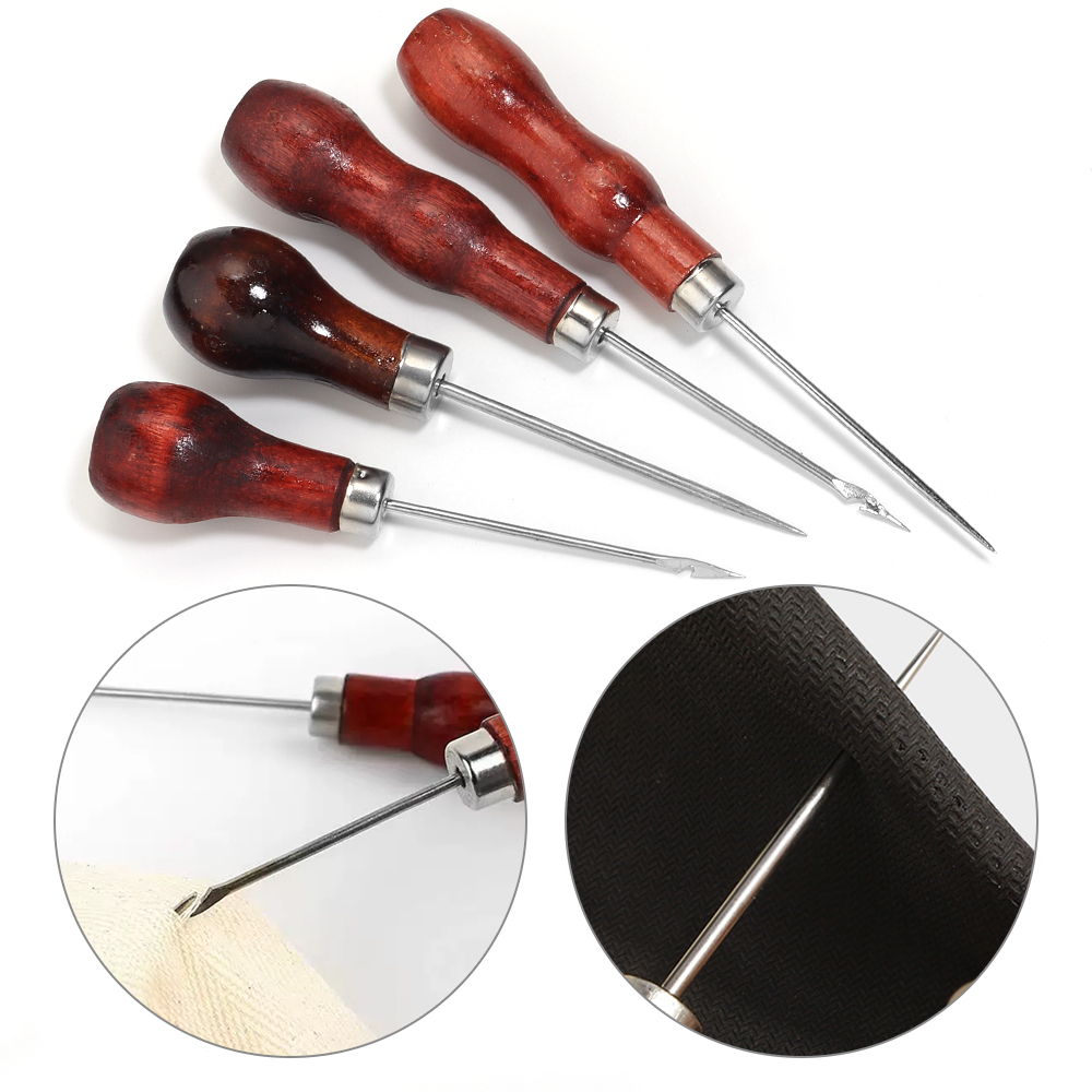 Wooden Handle Awls DIY Leather - مراجعة Woodworking Shoes وسعره