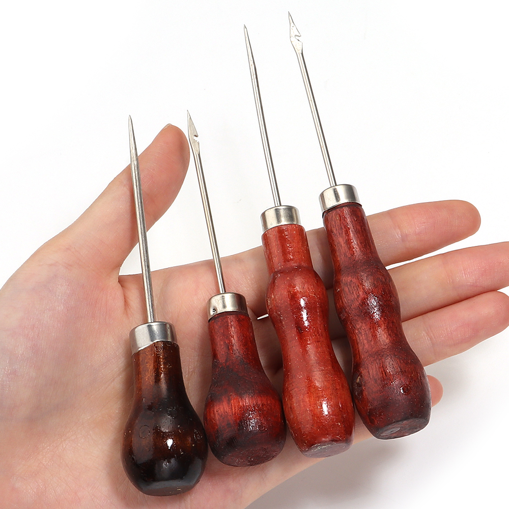 Wooden Handle Awls DIY Leather - مراجعة Woodworking Shoes وسعره