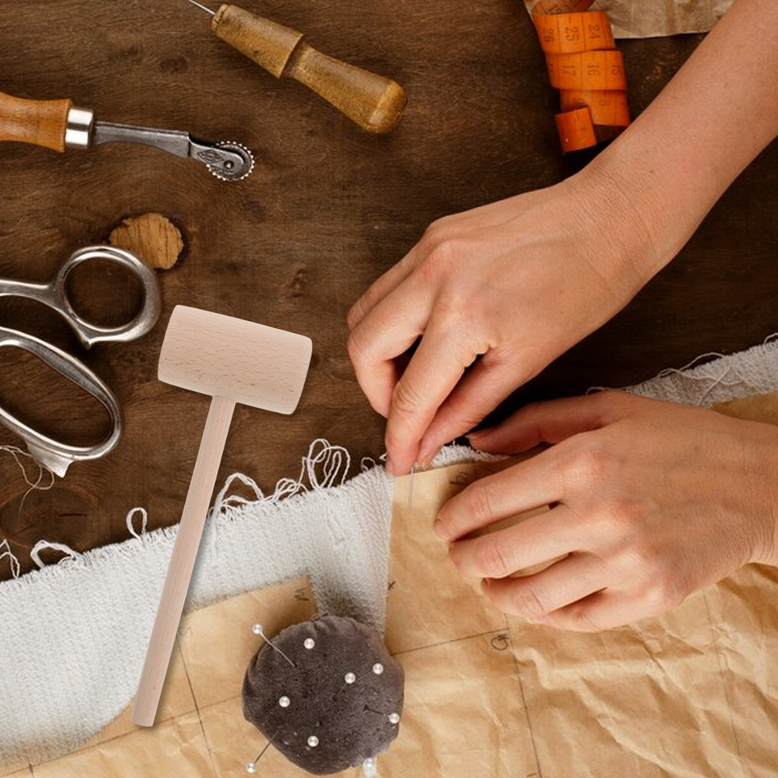 Wooden Hammer for Leatherwork  - مراجعة Wooden Mallet Carving وسعره
