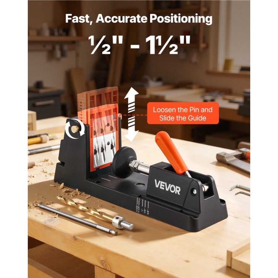 Pocket Hole Jig Kit 1/2 to 1-1 - مراجعة Woodworking Drill Bits وسعره