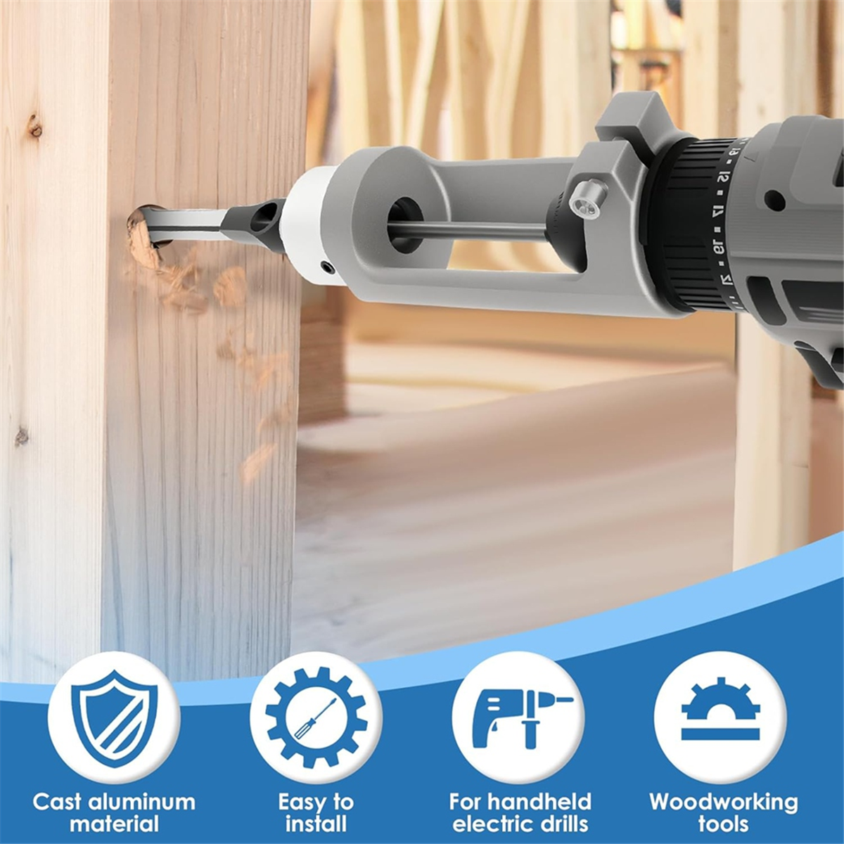 ABNJ Square Hole Drill Bit Ada - مراجعة Woodworking Drill Bits وسعره