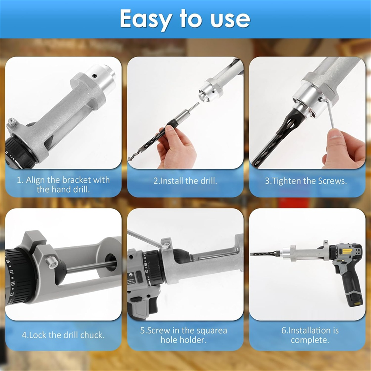 ABNJ Square Hole Drill Bit Ada - مراجعة Woodworking Drill Bits وسعره