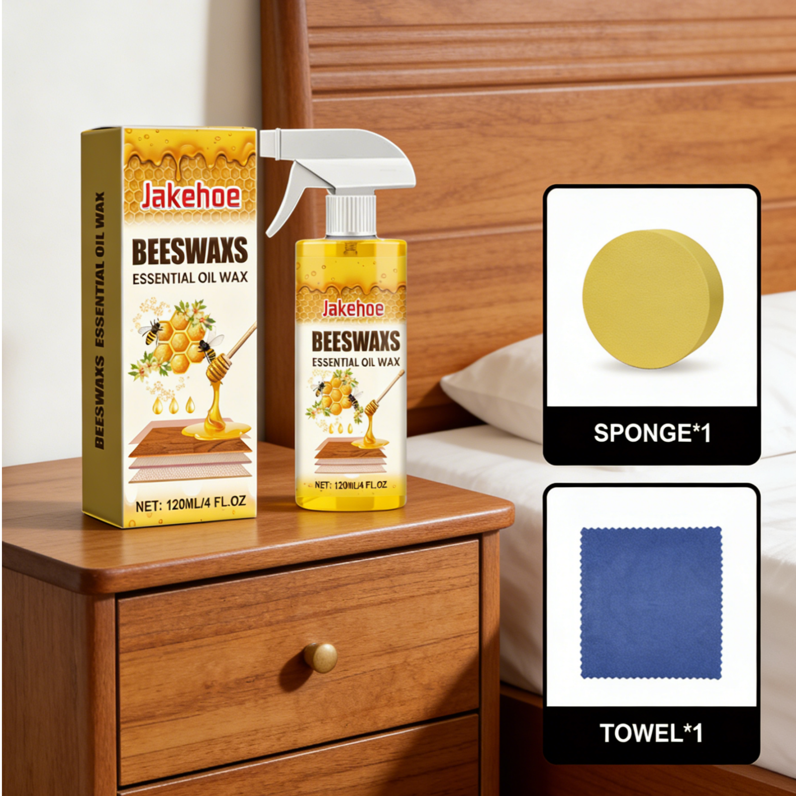 Jakehoe Beeswax Essential Oil  - مراجعة Woodworking Oil وسعره